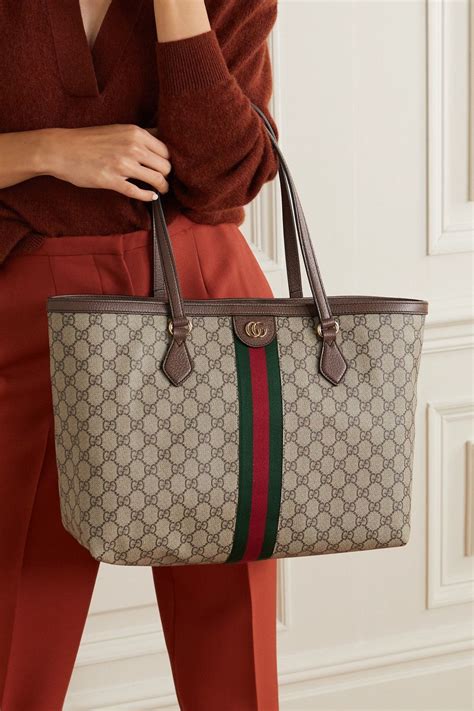 gucci canvas and leather bag|gucci canvas tote bag free.